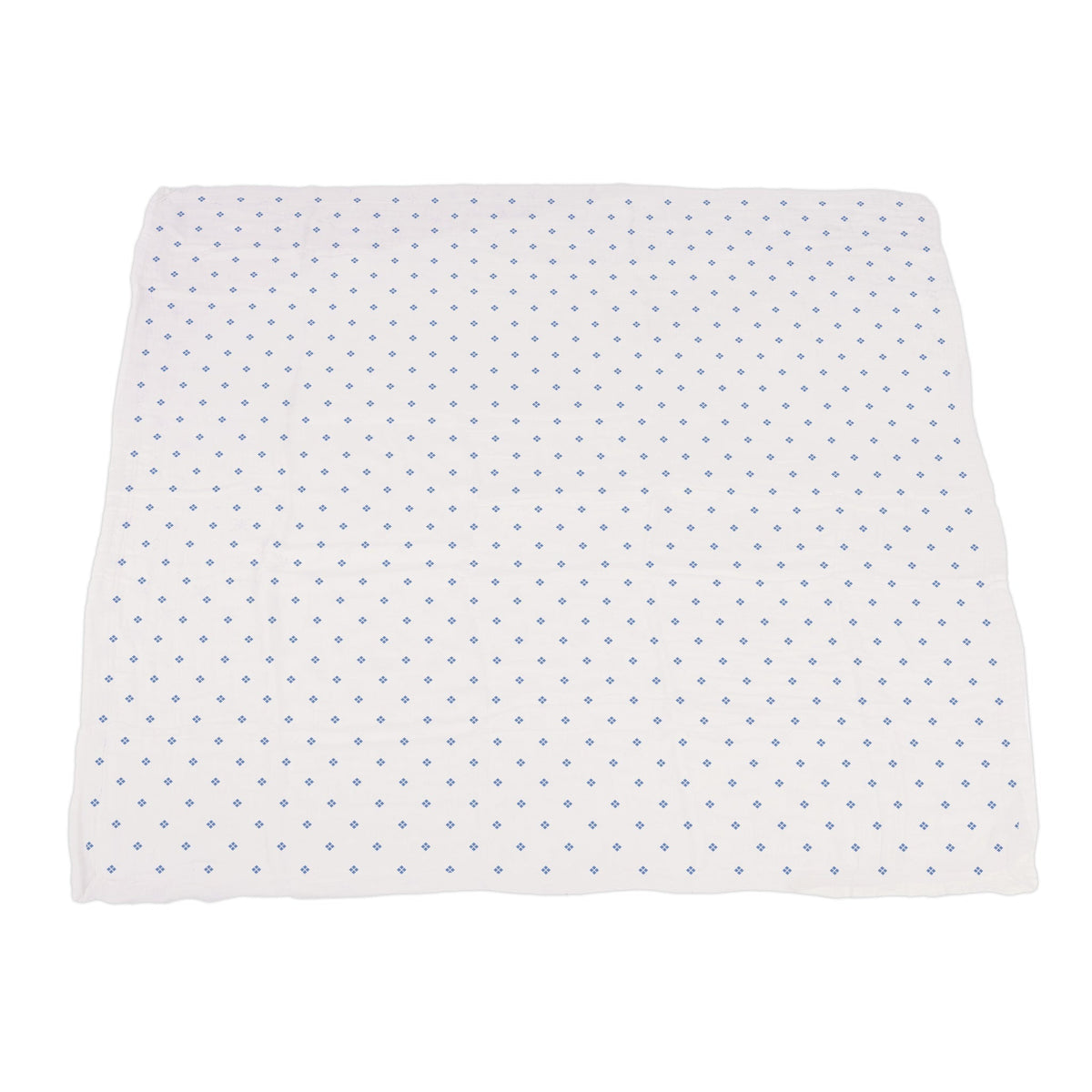 Powder Pink Bunnies and Periwinkle Diamond Polka Dot Bamboo Newcastle Blanket
