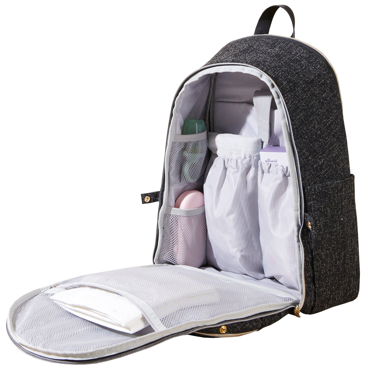 Convertible Tweed Diaper Backpack