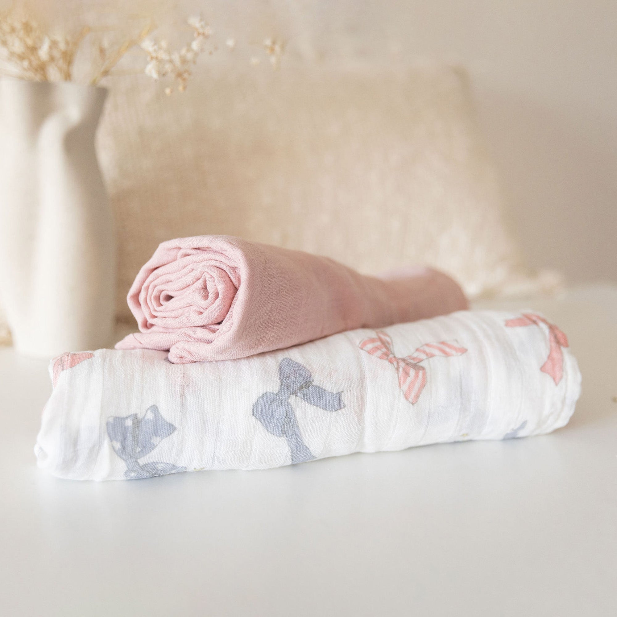 Snuggle Wrap Pastel Pink Swaddle Blanket Set