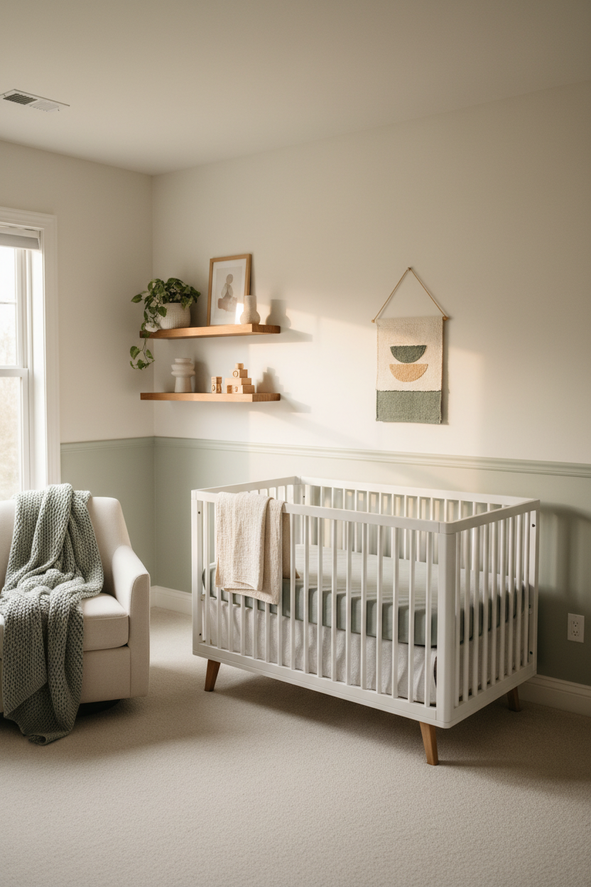 Styled nursery lifestyle scene